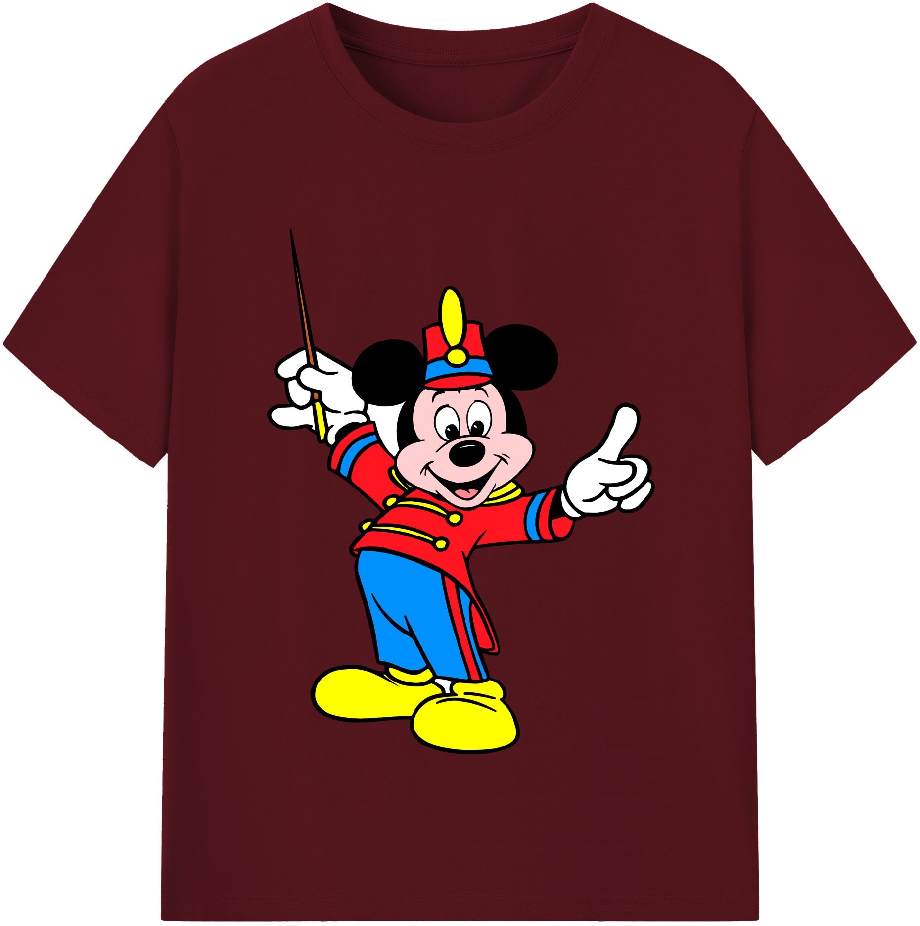 （画像用） ミッキーマウス Mickey Mouse 綿100％半袖Tシャツ（フロントプリント）